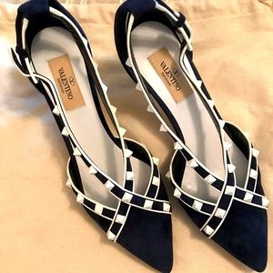 Valentino Suede D’Orsay Kitten Heel 37.5/Brand New